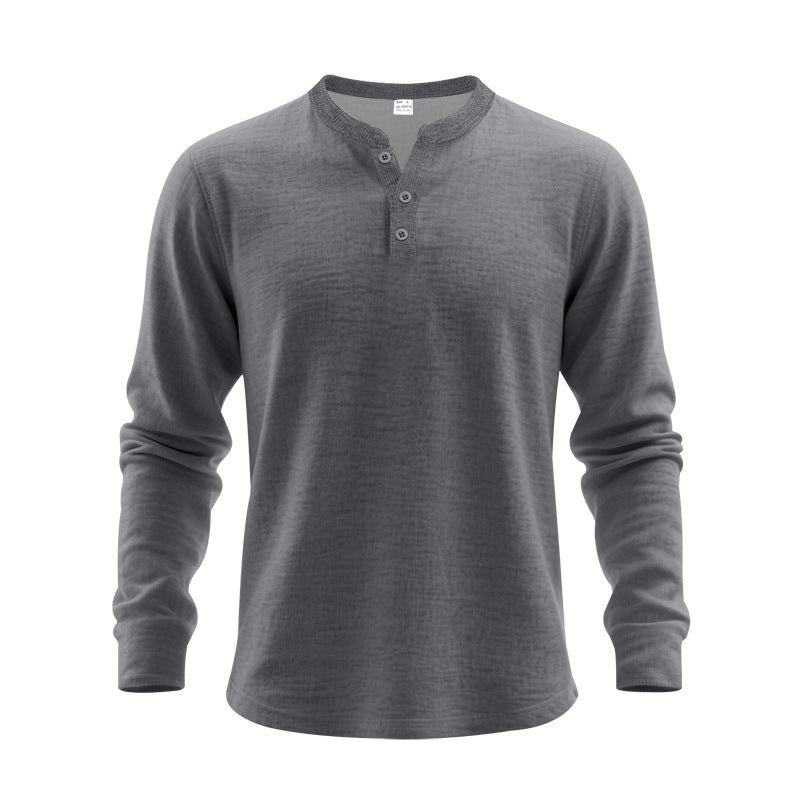 Herren Langarmshirt mit Knopfleiste ModeGeist