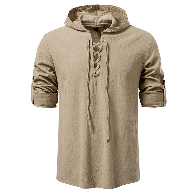 Herren lässiges Kapuzenshirt mit modernes Schnürdesign ModeGeist