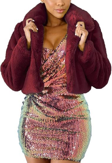 Damen Luxuriöse Kunstpelzjacke im eleganten Cropped-Design ModeGeist