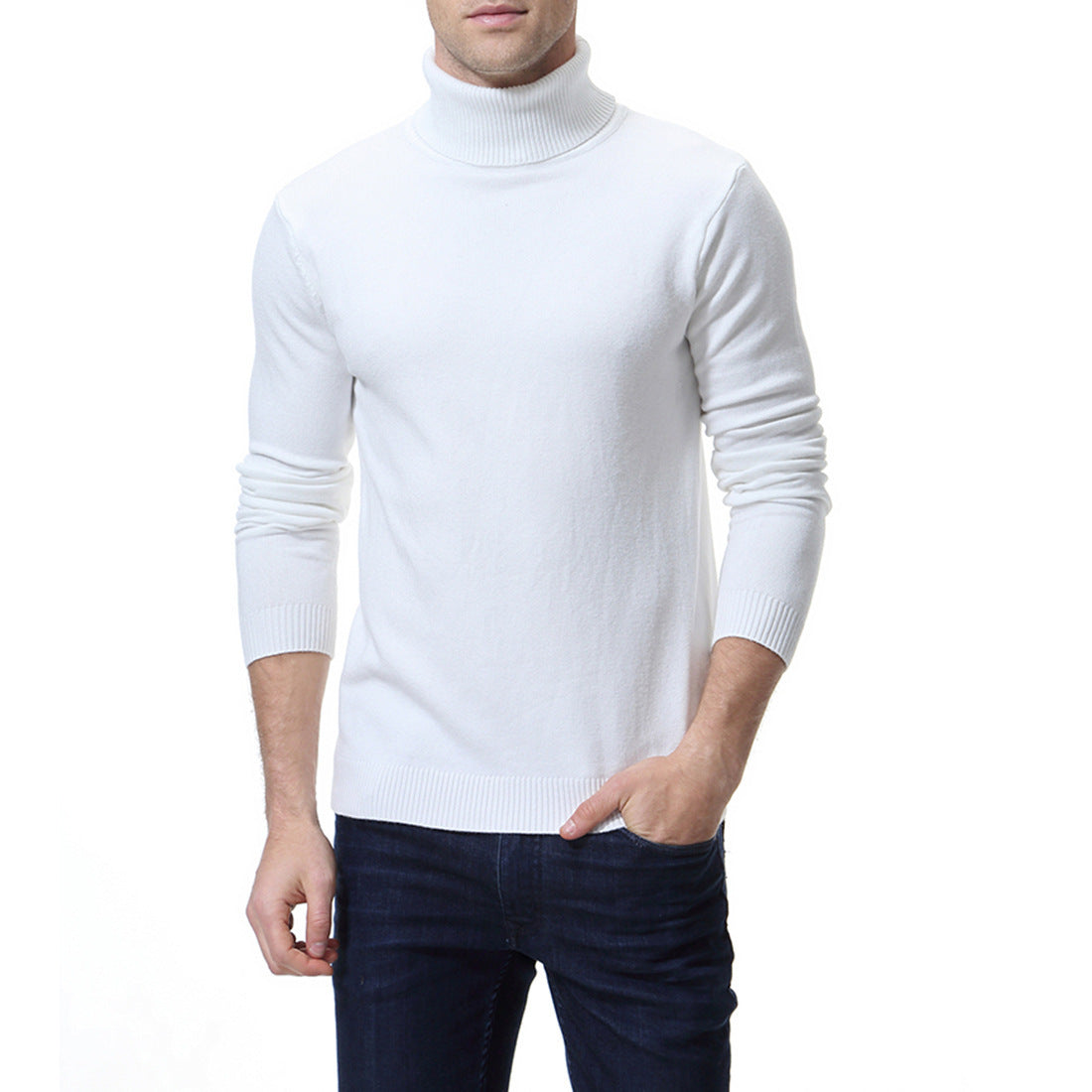 Herren Rollkragenpullover aus feiner Baumwolle ModeGeist