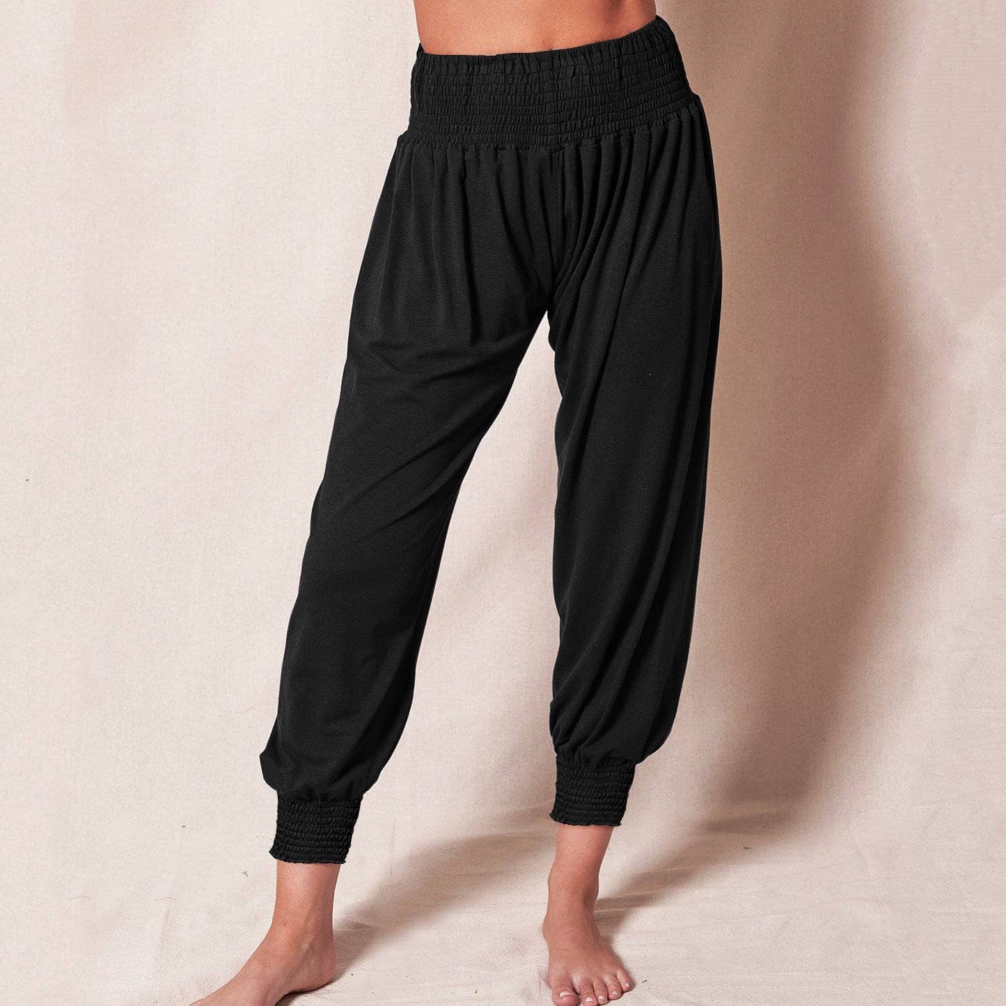 Damen Bequeme Freizeithose mit elastischem Bund und schmalen Bündchen ModeGeist