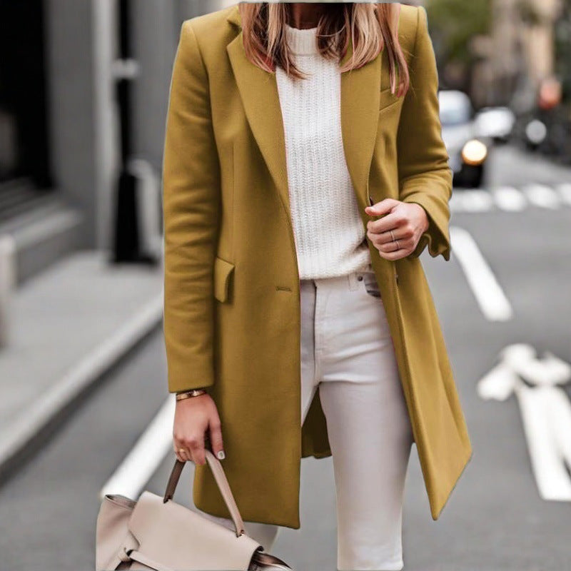 Damen Lässiger und eleganter Langmantel ModeGeist