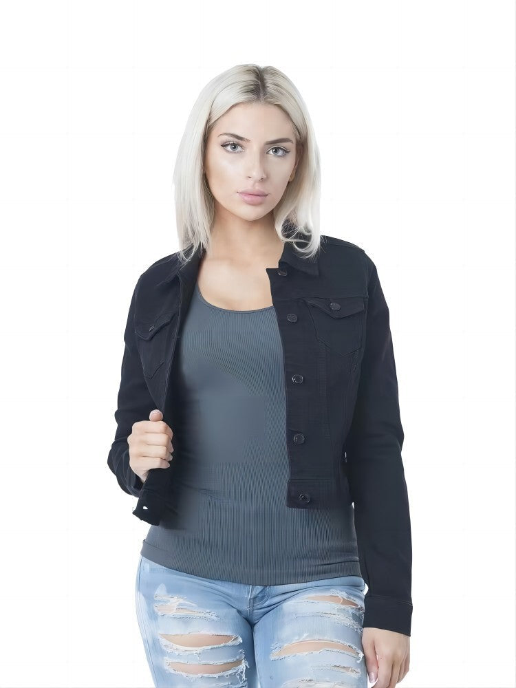Damen lässige Jeansjacke ModeGeist