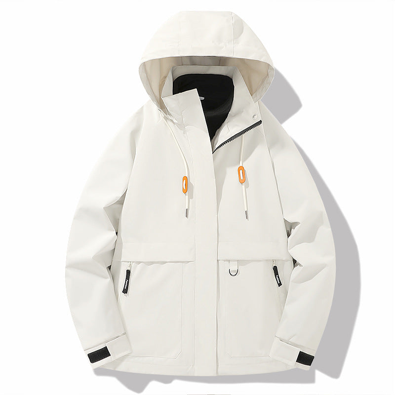 Herren wetterfeste Outdoor-Jacke mit verstellbarer Kapuze und praktischen Taschen ModeGeist