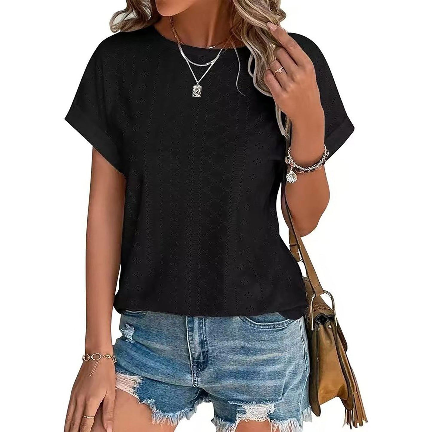 Fudus Basics: Rundhals Kurzarm T-Shirt Locker geschnitten