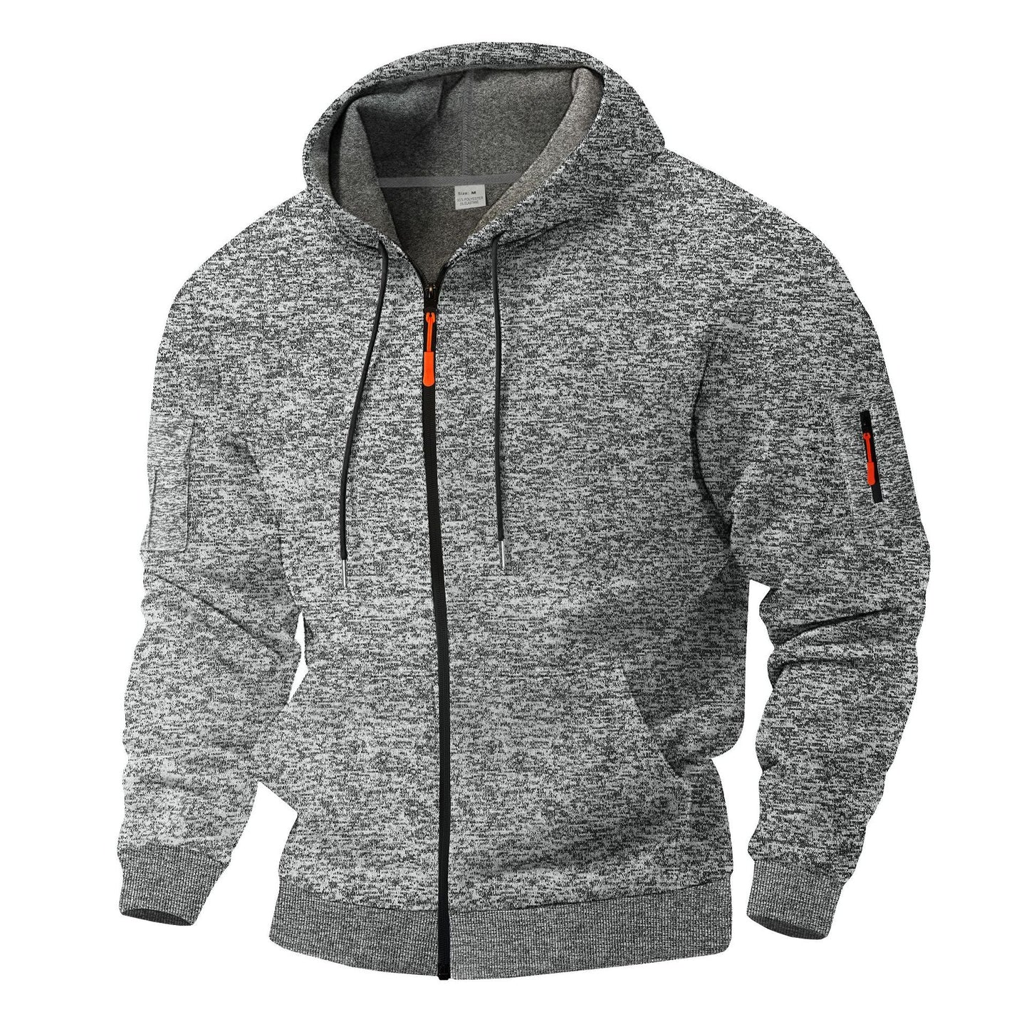 Herren sportlicher Kapuzenpullover mit atmungsaktiver Struktur und farblich abgesetzten Reißverschluss-Details ModeGeist