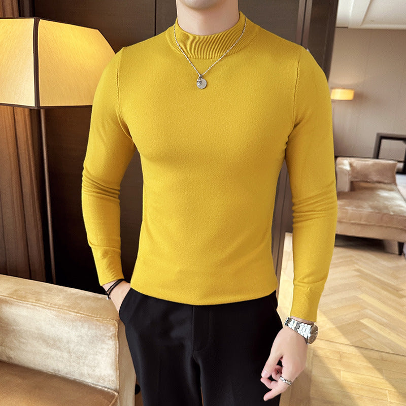 Herren modischer Pullover mit hohem Kragen und eleganter Passform ModeGeist