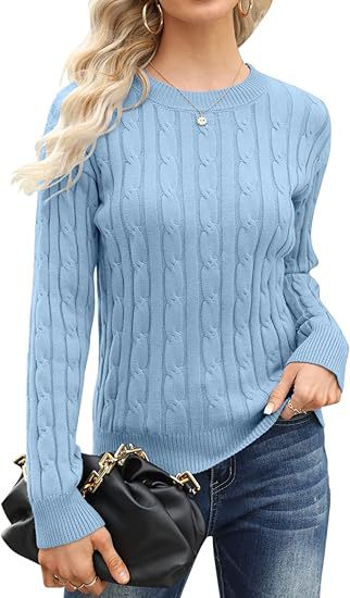 Damen klassischer Strickpullover mit Zopfdesign ModeGeist