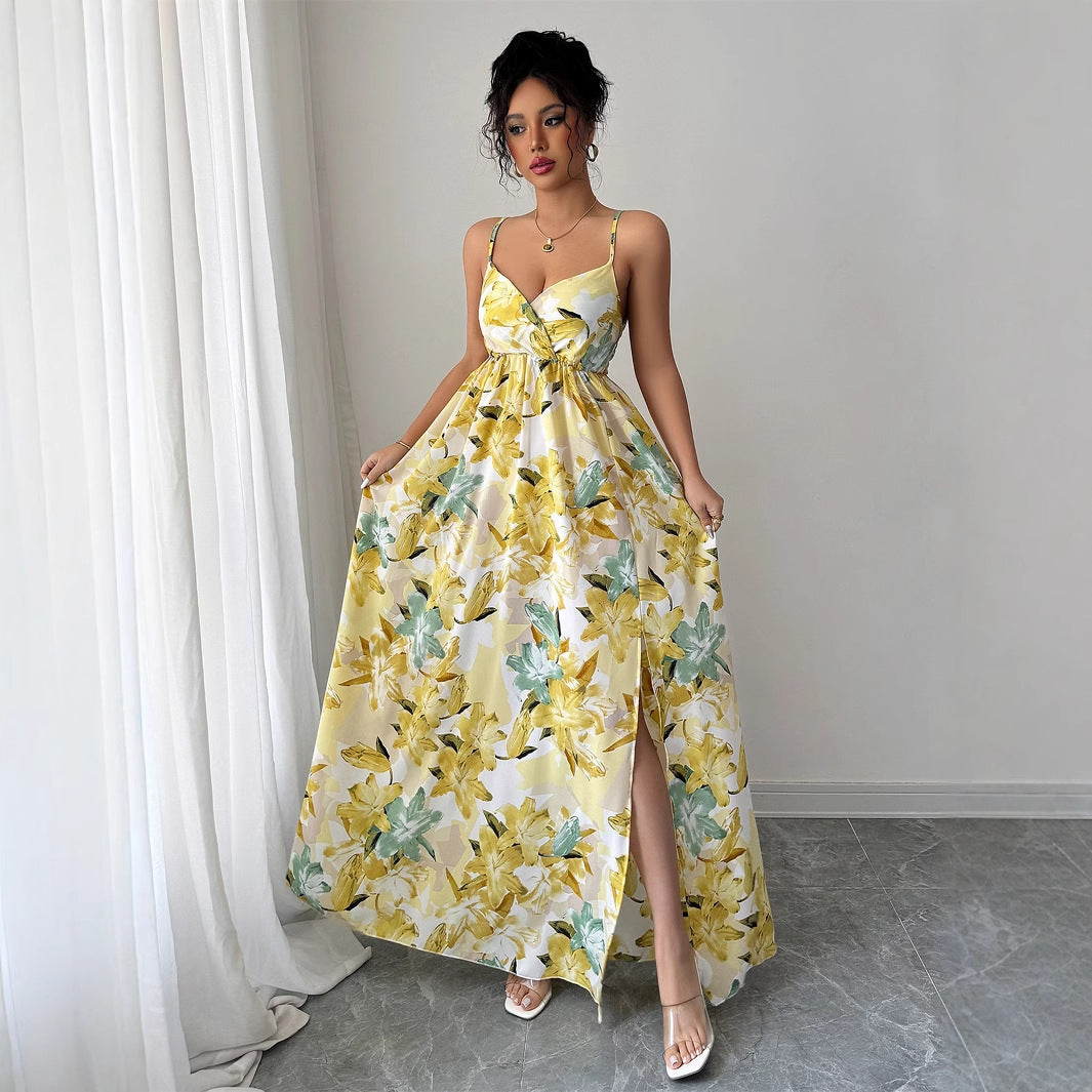 Maxikleid für Damen mit Blumenmuster von MODEGEIST