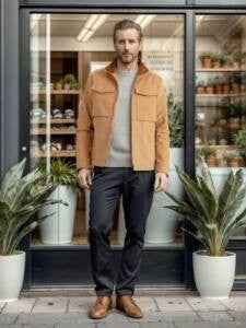 Herren modische Übergangsjacke mit praktischen Taschen ModeGeist