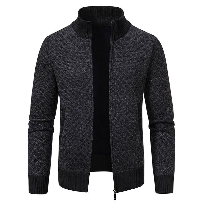 Damen elegante Strickjacke mit Stehkragen ModeGeist