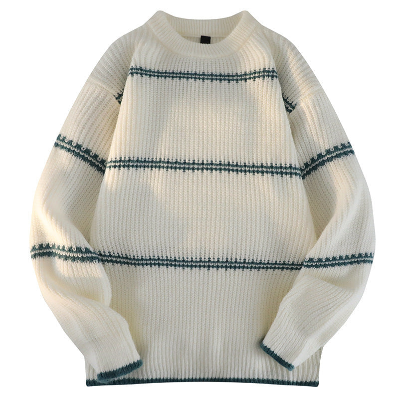 Damen Kuscheliger Strickpullover mit streifendem Design ModeGeist