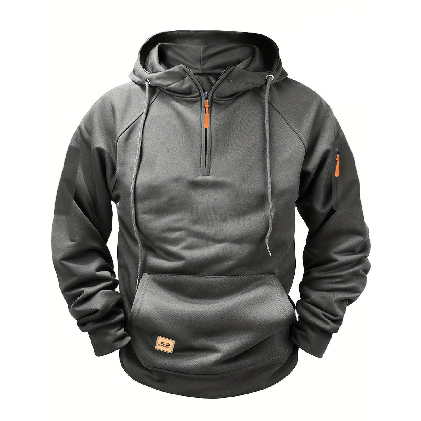 Herren sportlicher Kapuzenpullover mit praktischem Reißverschluss ModeGeist