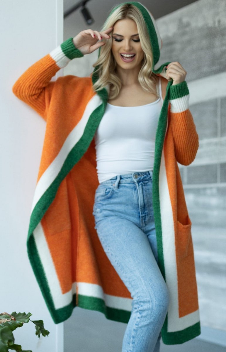 ModeGeist | Strickjacke - Oversized Fit - Wolle - Lange Ärmel - Breiter Kragen - Taschen