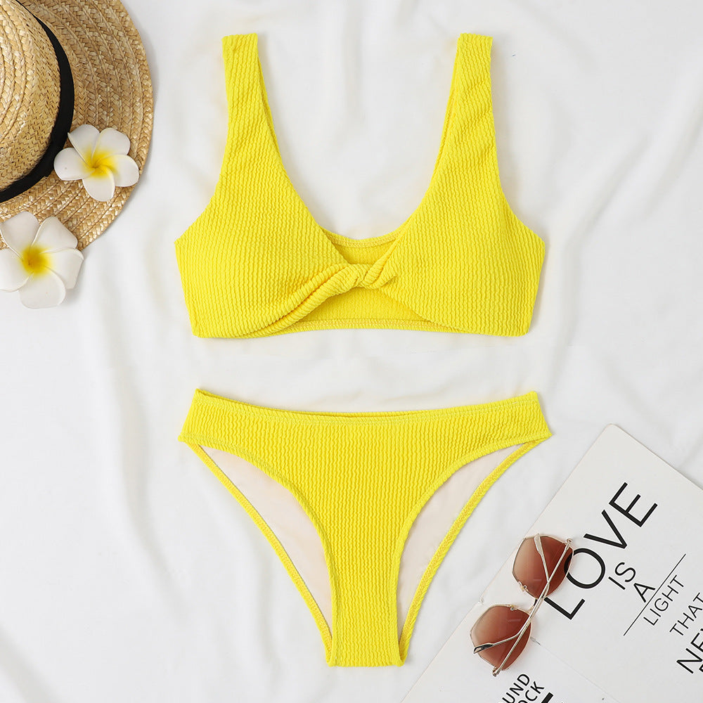 Modegeist Damen Bikini-Set mit geformtem Twist-Oberteil