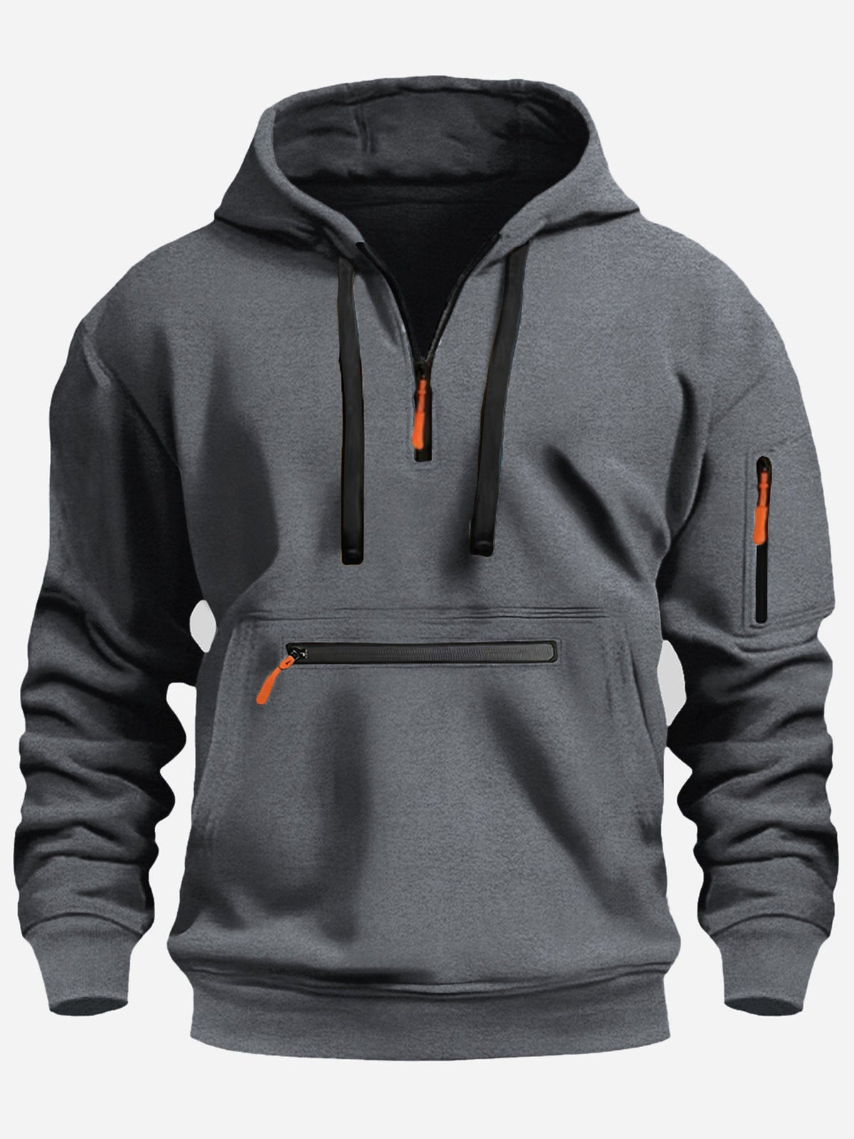Herren modischer Kapuzenpullover mit praktischen Reißverschluss-Taschen ModeGeist