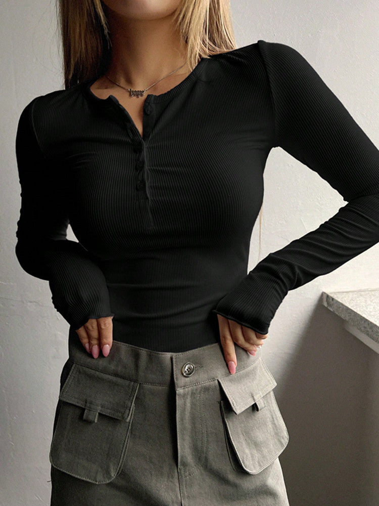 Modebewusstes Damen-Longsleeve im Casual-Look