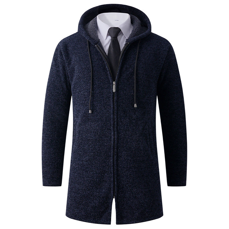 Herren lässiger Hoodie-Jacke mit außenliegendem Reißverschluss und praktischer Kapuze ModeGeist