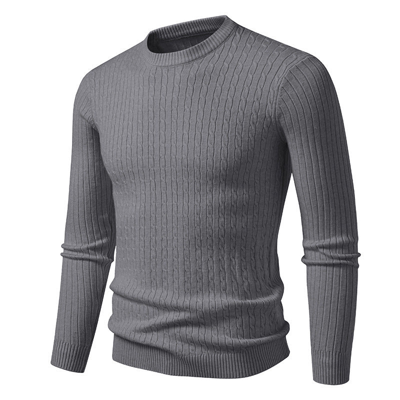 Herren Grobstrickpullover mit modernem Zopfmuster ModeGeist