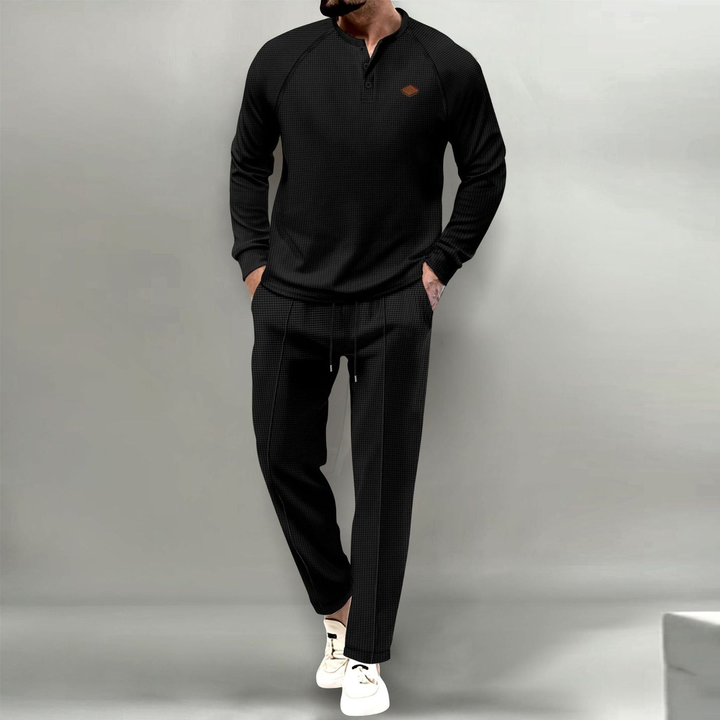 Herren hochwertiger Freizeitanzug mit Knopfleiste und eleganten Taschen ModeGeist