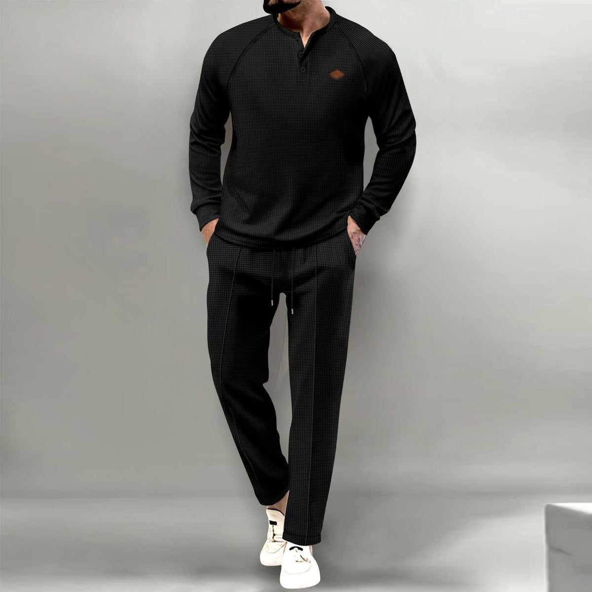 Herren hochwertiger Freizeitanzug mit Knopfleiste und eleganten Taschen ModeGeist