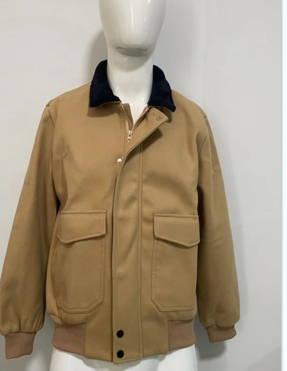Herren stilvolle Übergangsjacke mit weichem Kragen und praktischen Eingrifftaschen ModeGeist