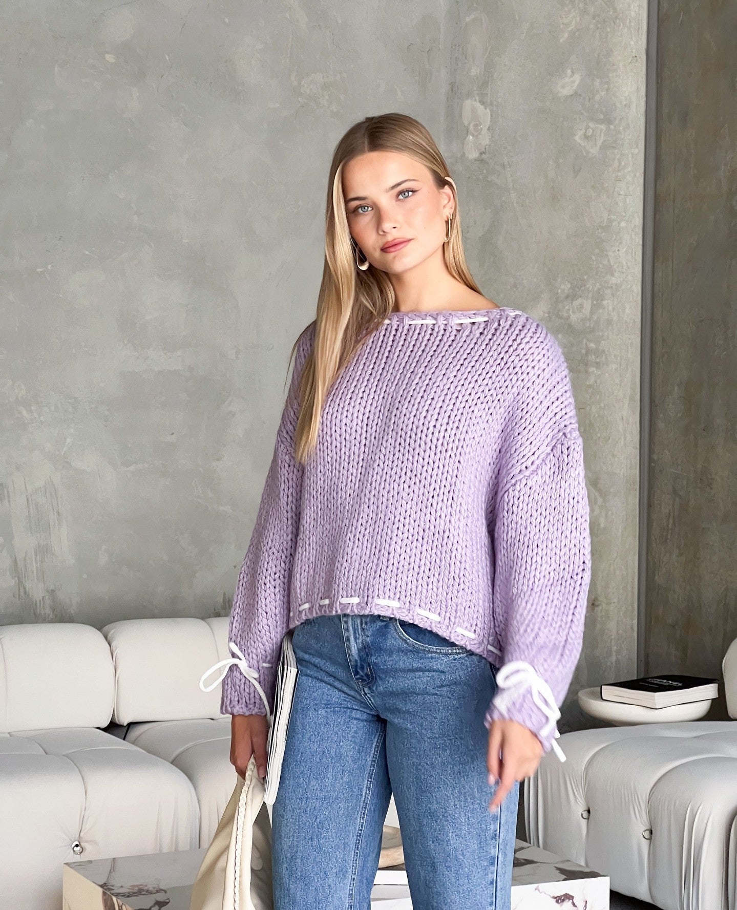 Modischer Grobstrickpullover für Damen von MODEGEIST