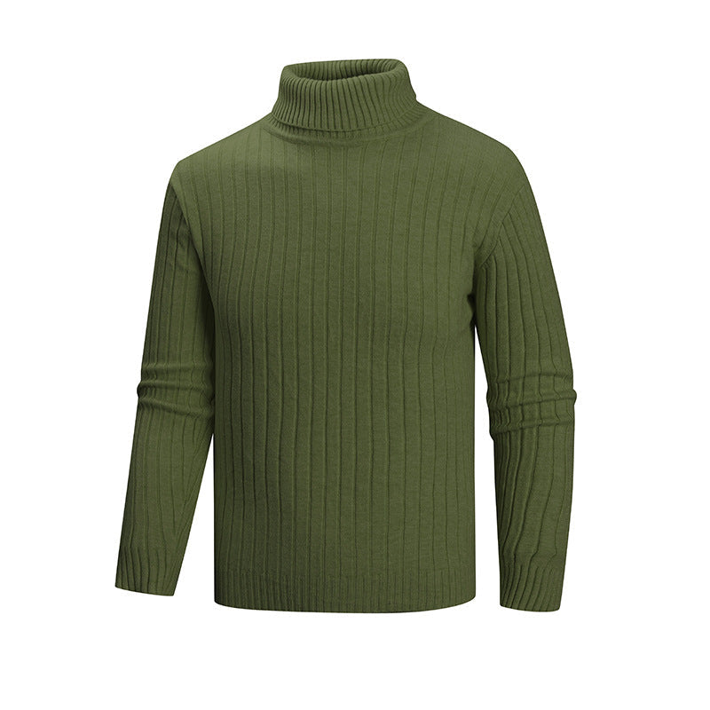 Herren eleganter Pullover mit hohem Kragen und feiner Rippenstruktur ModeGeist