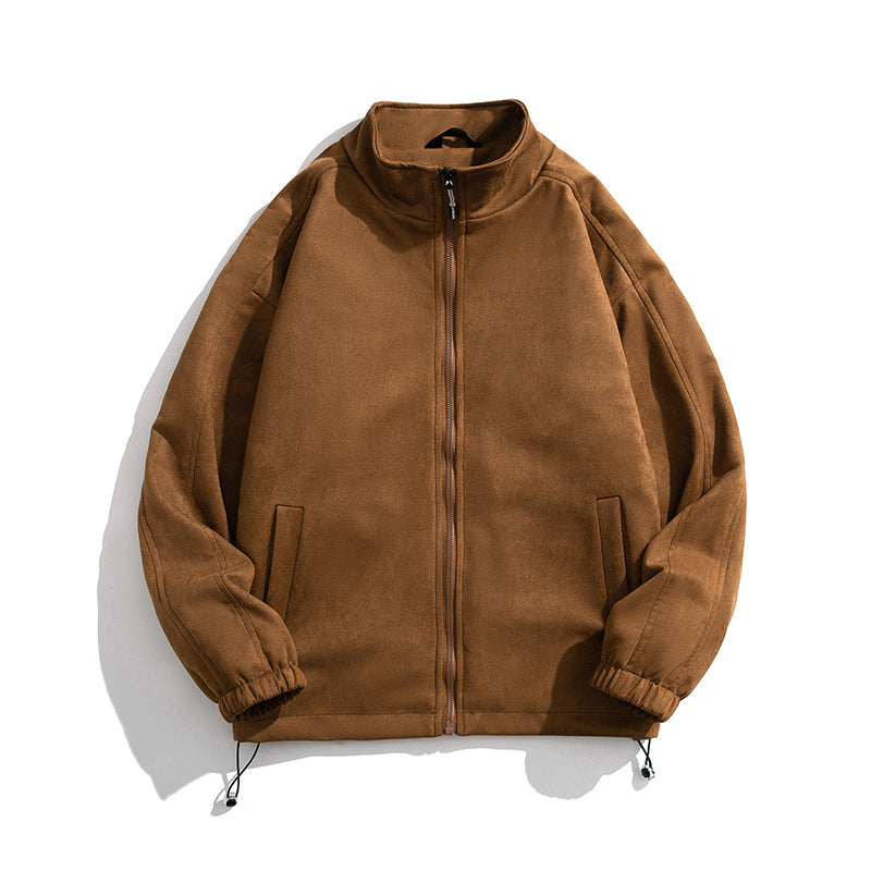 Damen sportliche Fleece-Jacke mit hohem Kragen und seitlichen Reißverschlusstaschen ModeGeist