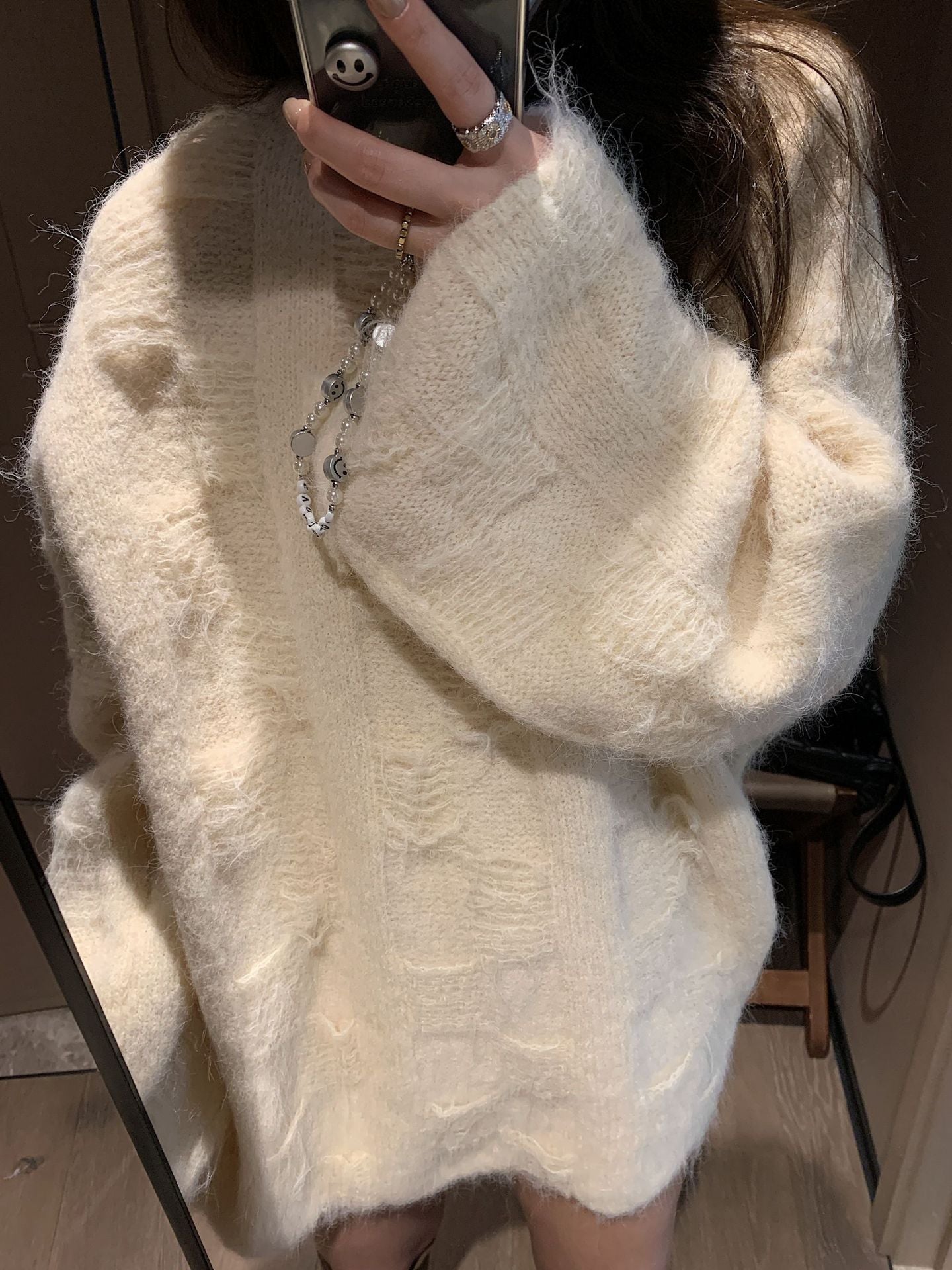 Damen Oversized Strickpullover im lässigen Pullover-Stil ModeGeist