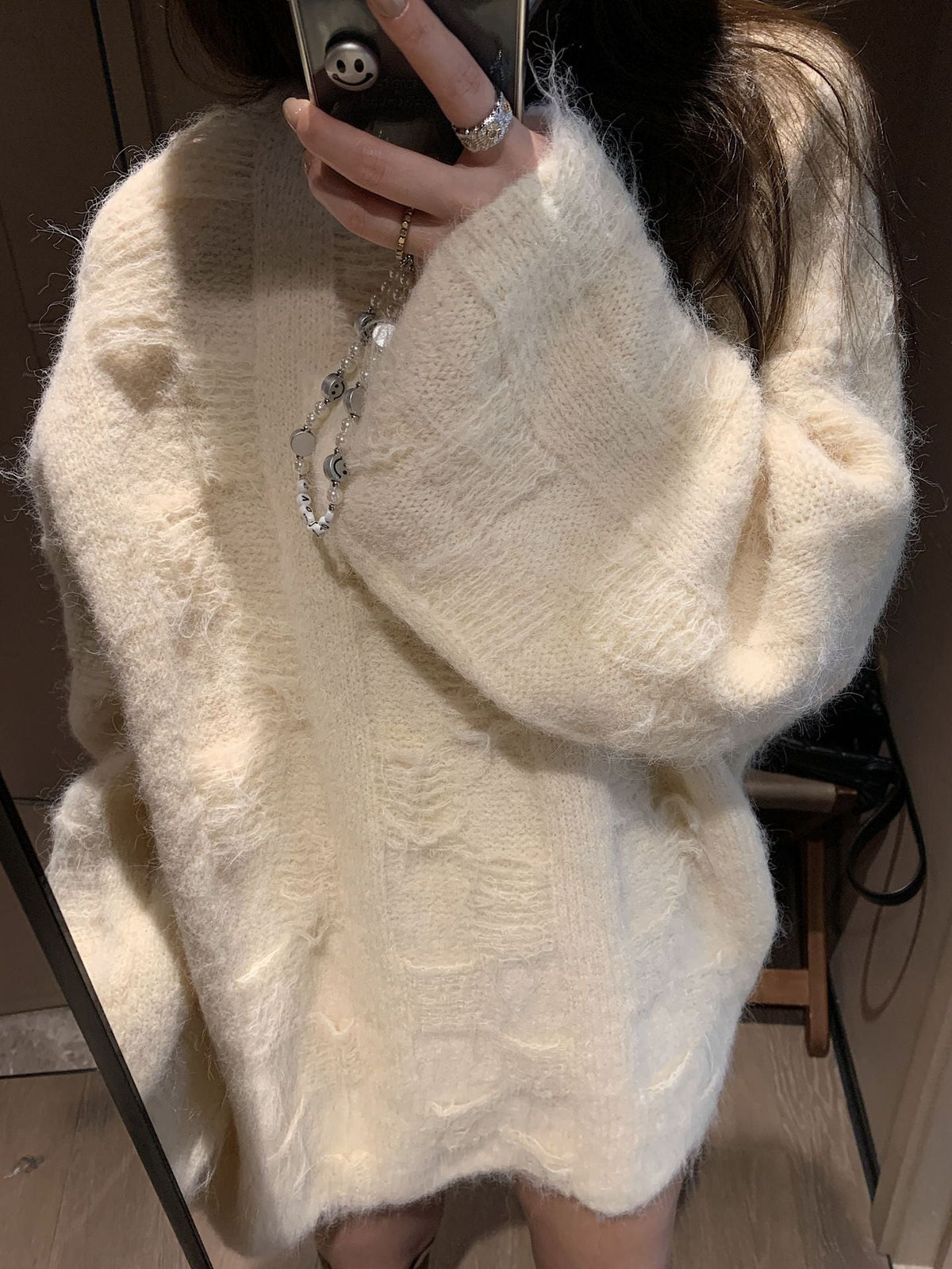 Damen Oversized Strickpullover im lässigen Pullover-Stil ModeGeist