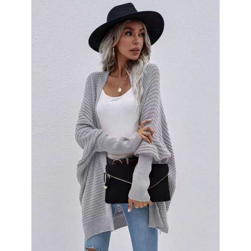 Damen luftige Strickjacke mit offenes Design und feiner Maschenstruktur ModeGeist