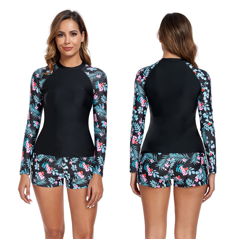 Modischer Damen-Surfanzug mit langem Arm und Blumenmuster von MODEGEIST