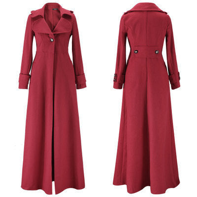 Damen Eleganter Langmantel mit klassischem Revers und modernen Akzenten ModeGeist