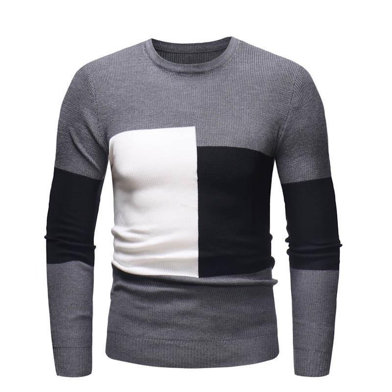 Herren Designer Pullover mit modernem Blockmuster ModeGeist