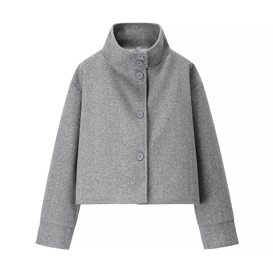 Damen Kurzjacke mit modernem Kragen und eleganten Knopfdetails ModeGeist
