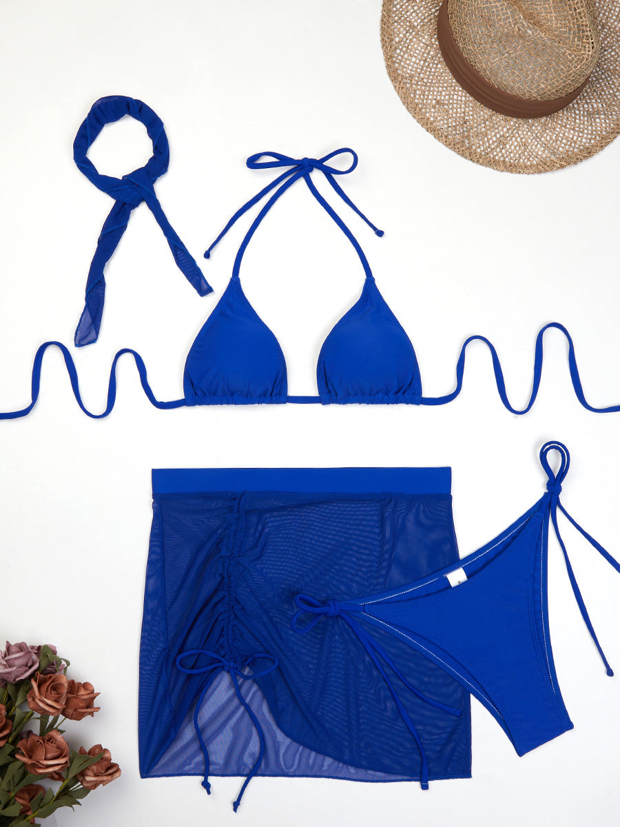 Bikini Dreieck Damen Set mit Mesh Overlay MODEGEIST