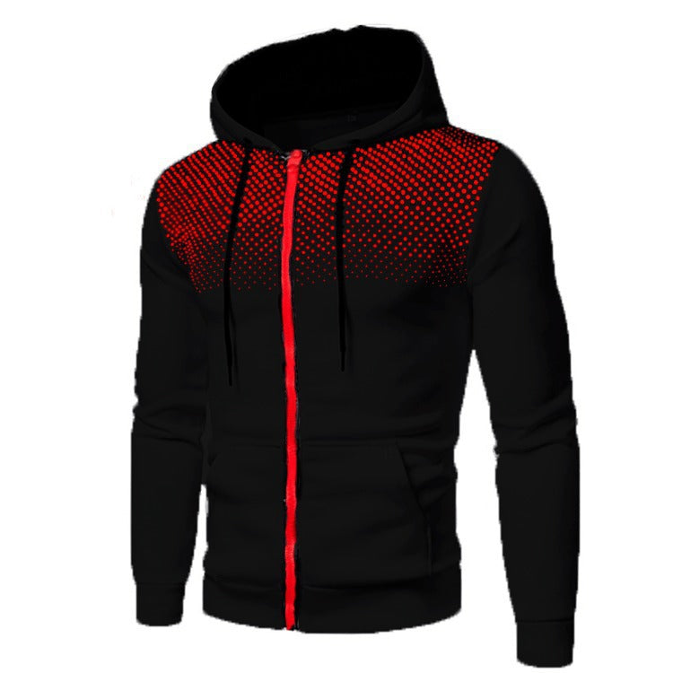 Herren modische Zip-Hoodie mit atmungsaktiven Einsätzen ModeGeist