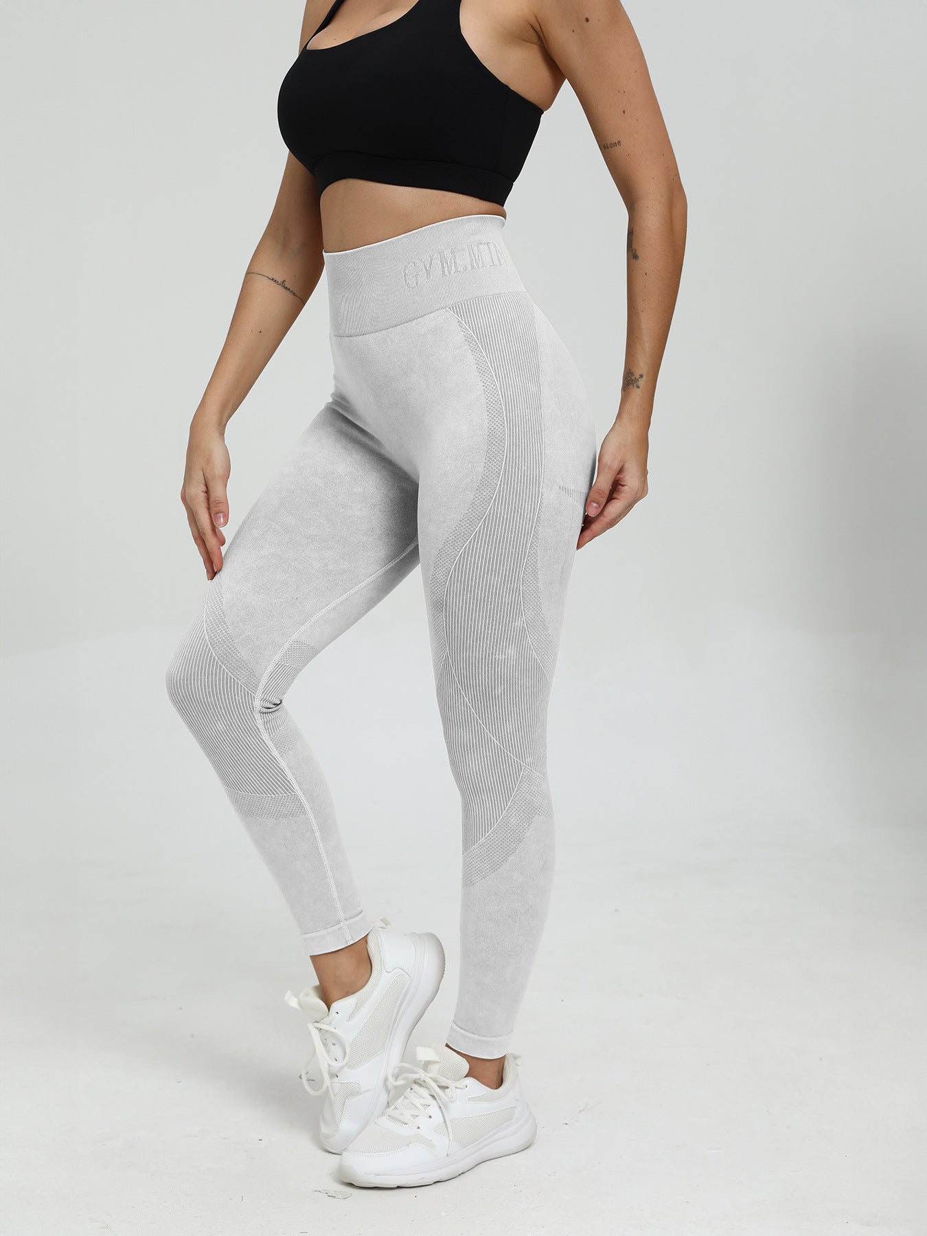 Damen Hochwertige Sportleggings mit hohem Bund ModeGeist