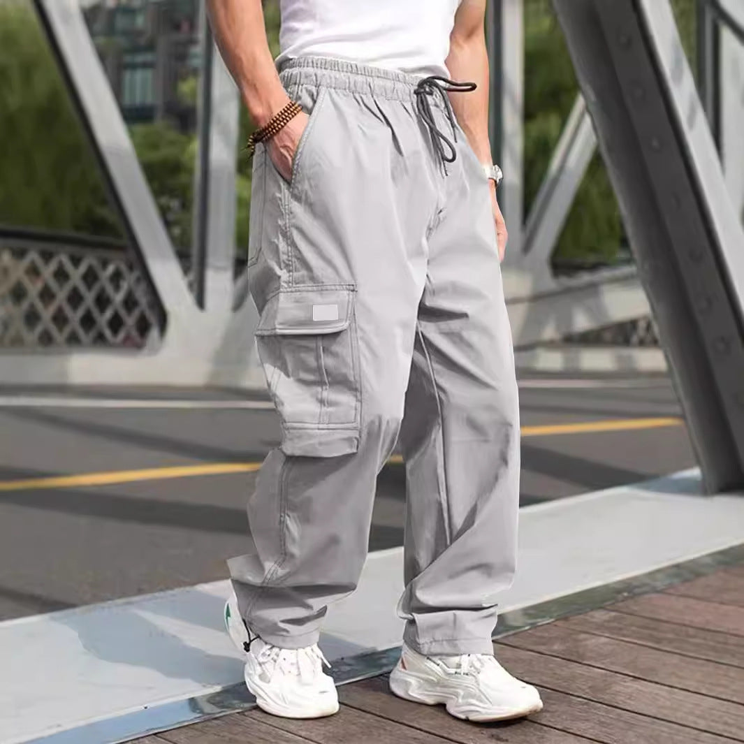Herren lässige Cargo-Hose mit elastischem Bund und multifunktionalen Taschen ModeGeist