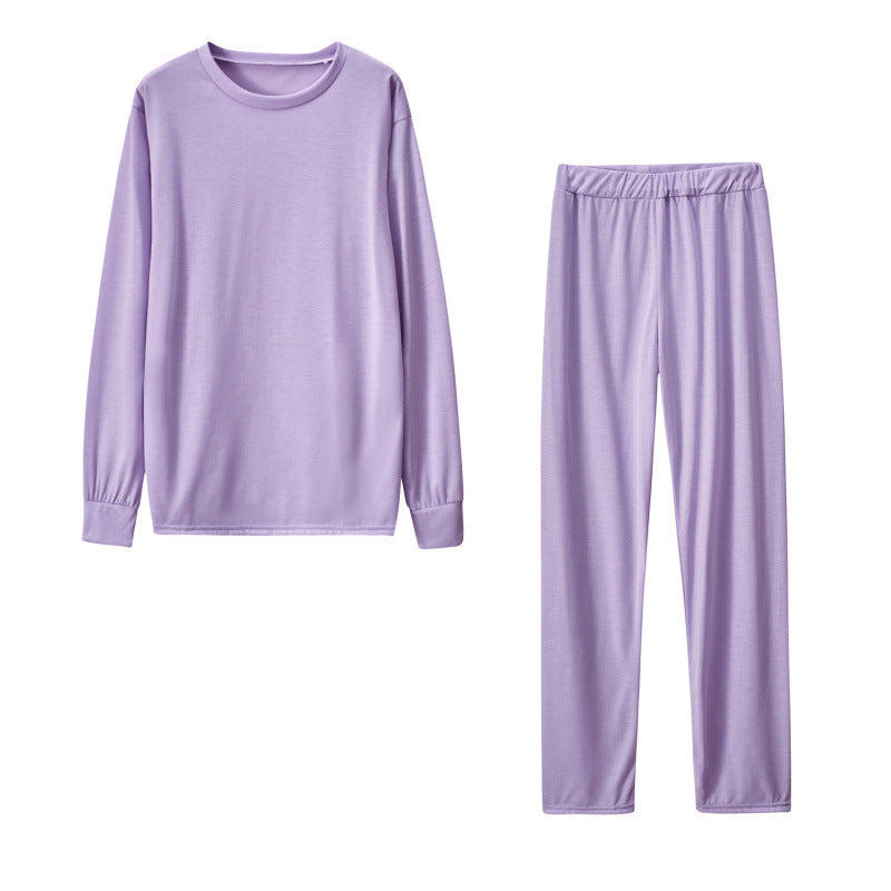 Damen Langarm Schlafanzug Set mit elastischen Hosen ModeGeist