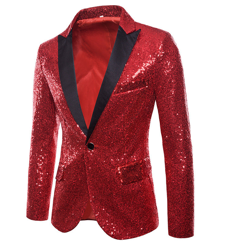 Herren Glitzernder Festtagsblazer mit elegantem Schnitt ModeGeist