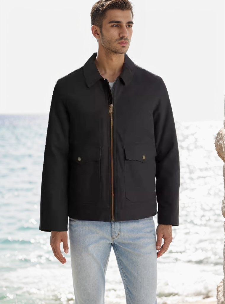Herren moderne Utility-Jacke mit praktischen Taschen und robustem Außenmaterial ModeGeist