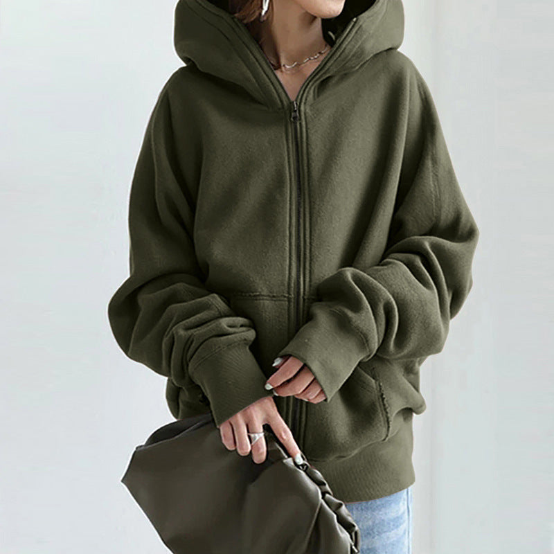 ModeGeist | Lässige Jacke mit Kapuze und Reißverschluss