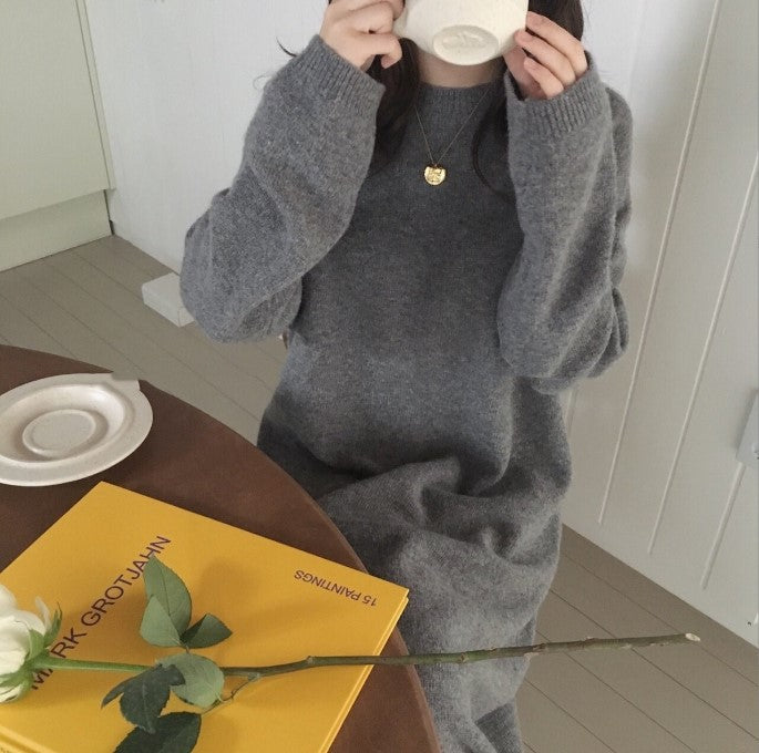 Damen gestricktes Oversized Kleid aus hochwertiger Wolle ModeGeist
