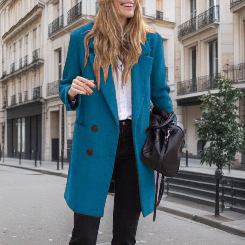 Damen Eleganter Boucle-Trenchcoat ModeGeist