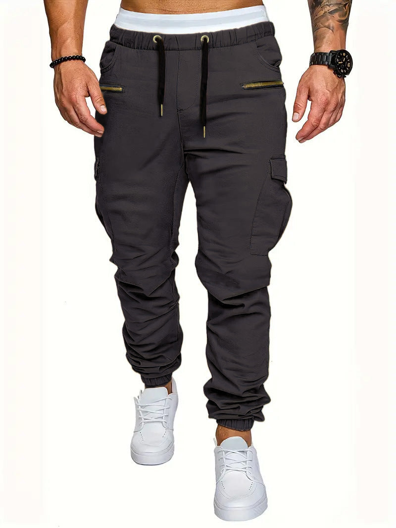 Herren Cargo-Jogginghose mit elastischem Bund und praktischen Reißverschlusstaschen ModeGeist