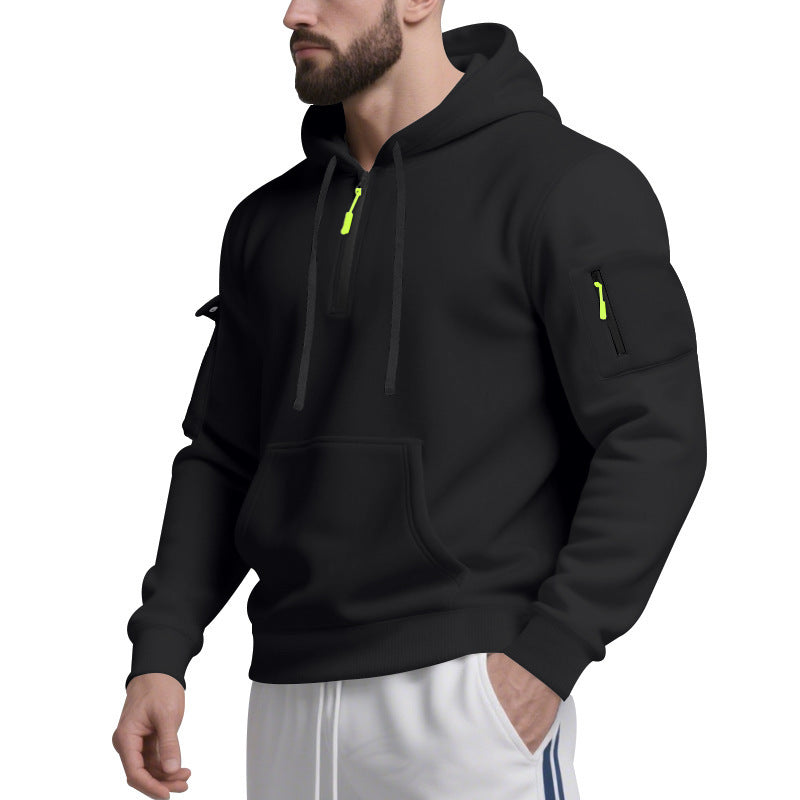 Herren Sport Hoodie mit praktischem Reißverschluss und seitlichen Taschen ModeGeist