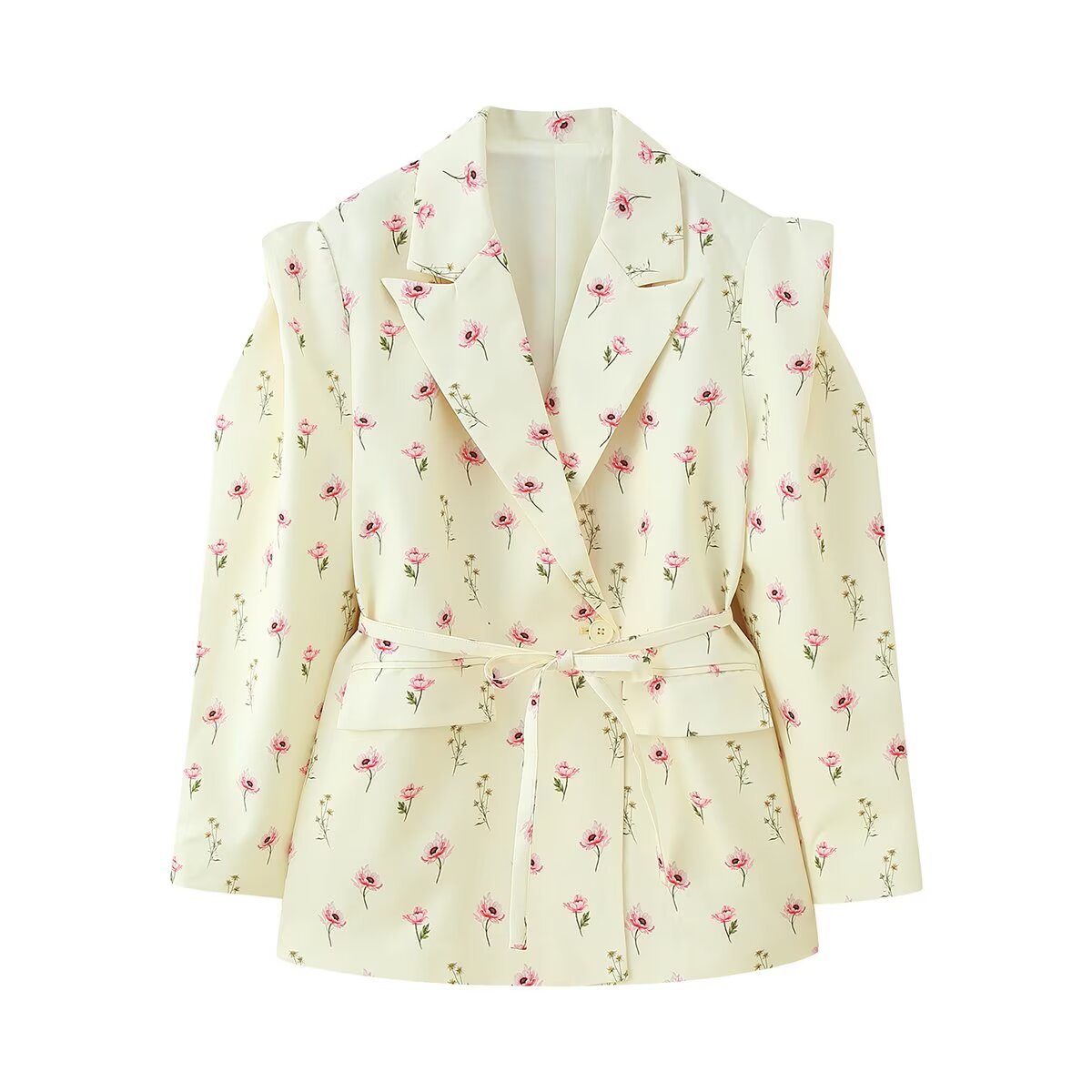 Damen eleganter Oversized-Blazer mit Gürteldetail ModeGeist