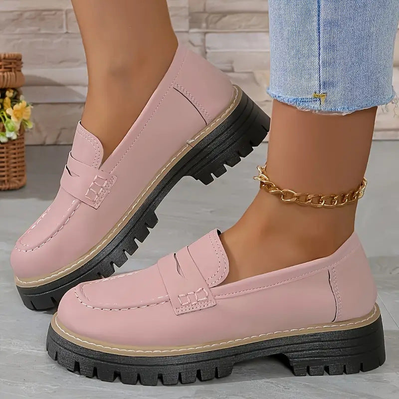 Heidi Mode | Britischen Stil Frauen Schuhe dicke Ferse dicke Sohle